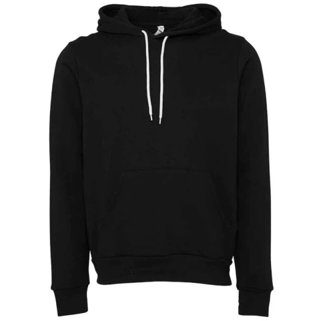 Bella + Canvas Mens Polycotton Pullover Hoodie in Black Size: Medium Black Male M