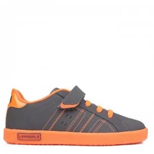 Lonsdale Oval Childrens Trainers - Grey/Orange