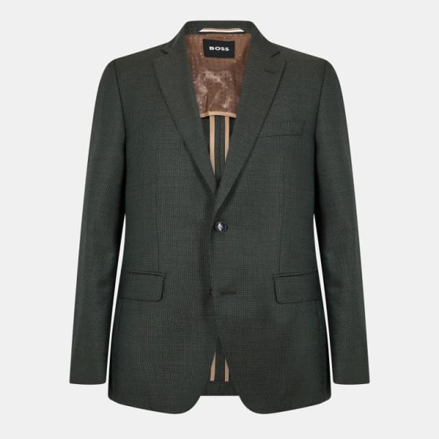 Boss Mens H Hutson Elbow Formal Jacket Dark Green male XL
