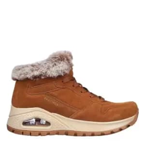 Skechers Fur Lace Up Sneaker Boot W Air - Brown