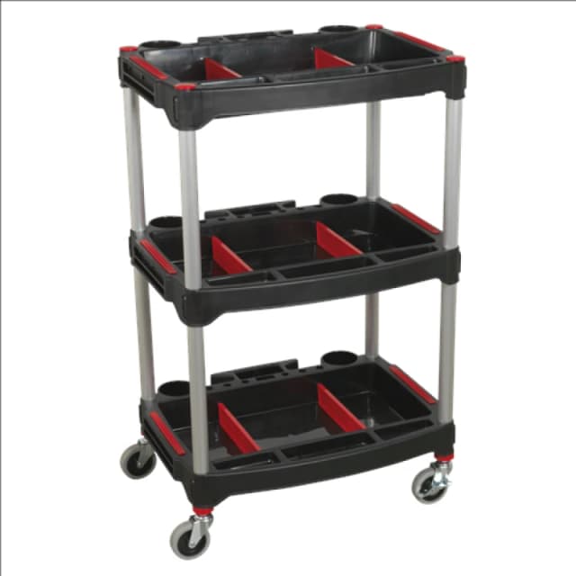 Sealey Workshop Trolley 3-Level Composite with Parts Storage CX313