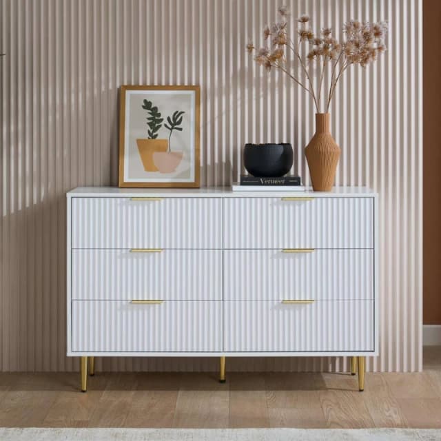 Birlea Zara White 6 Drawer Chest of Drawers