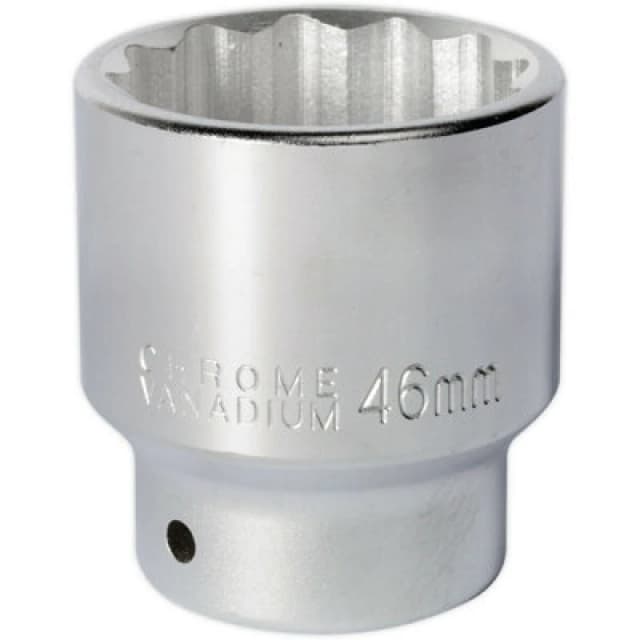 Loops 46mm Forged Steel Drive Socket - 3/4" Square Drive - Chrome Vanadium Socket Metallics