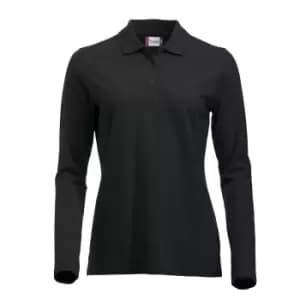Clique Womens/Ladies Classic Marion Long-Sleeved Polo Shirt (L) (Black)