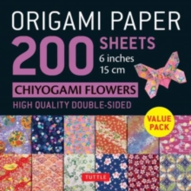 Origami Paper 200 sheets Chiyogami Flowers 6 (15 cm). Notebook / blank book. By Tuttle Studio" Books