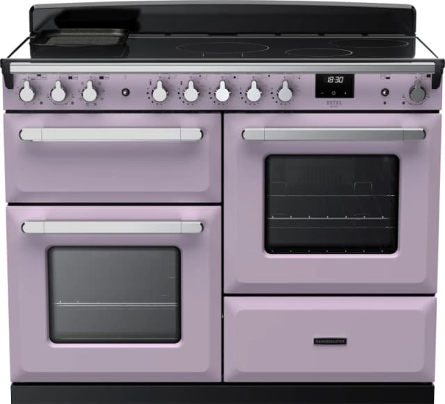 Rangemaster Estel Deluxe ESDLO110EIPHTH/CM1 110cm wide Electric Range Cooker with Induction Hob - Heather / Chrome - A Rated