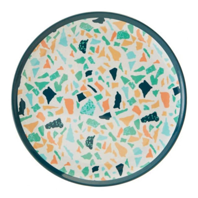Premier Housewares Assorted Terrazzo Side Plate, Durably Constructed Round Plate, Patterned Plate, Sturdy Picnic Plate Multi
