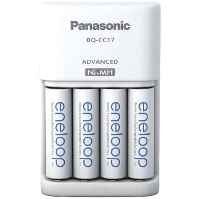 Panasonic Advanced BQ-CC17+ 4x eneloop AA Steckerladergerat NiMH...