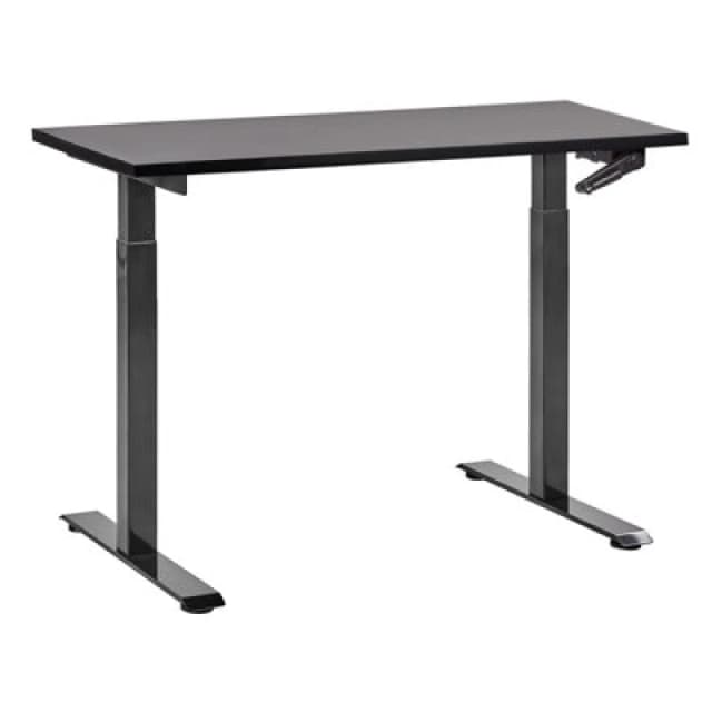 Beliani Manual Adjustable Standing Desk Destines Black 120 Cm 72 Cm