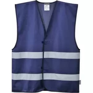 F474 - Navy Sz S/M Hi-Vis Iona Safety Vest Visibility Reflective - Navy - Portwest