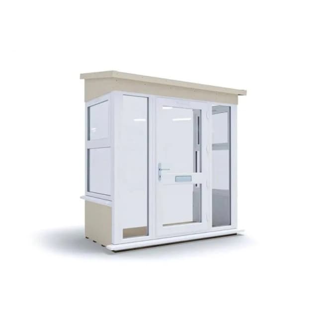 Dunster House Composite Addporch W2.0M X D1.0M, Upvc Windows & Doors, Superfelt Included, Right Door Config