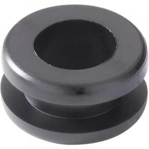 HellermannTyton HV1204 PVC BK M1 Cable grommet Terminal max. 10 mm PVC Black