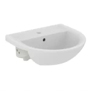Sandringham 21 Semi-Recessed Basin 500mm Wide - 1 Tap Hole - Armitage Shanks