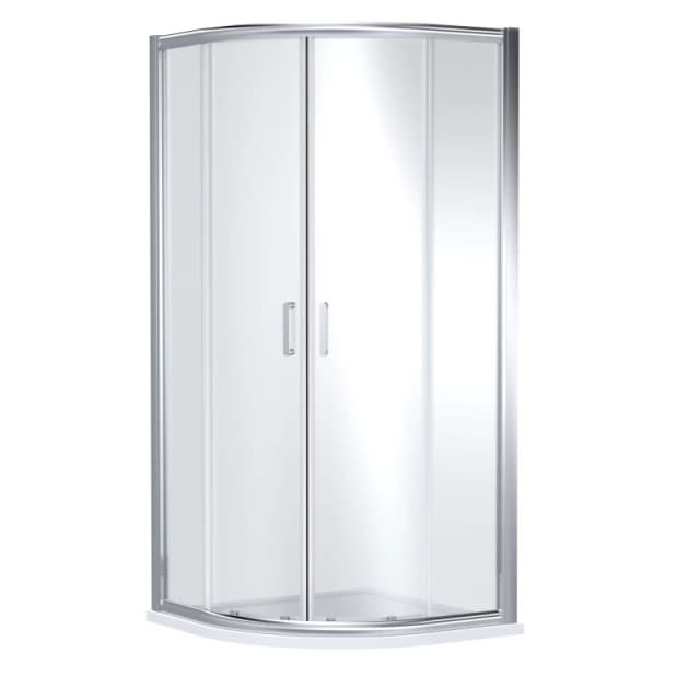 Balterley Quadrant Shower Enclosure 900 x 900mm, Chrome Frame & White Resin Tray in Silver Silver Unisex