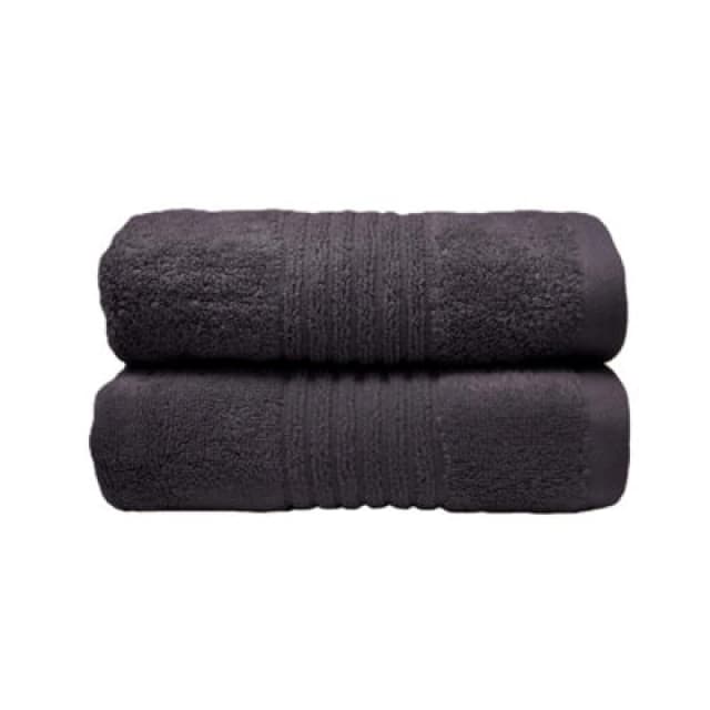 Misona Ultra Soft Bamboo Pair Of Hand Towels - Dark Steel