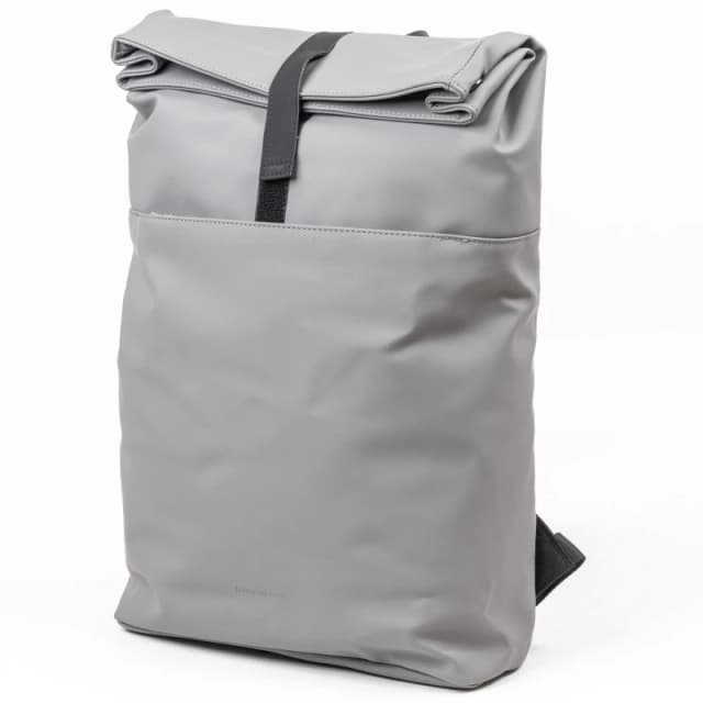 London Fog Durable Roll-Top Backpack 13.5L Laptop Tablet Bag Light Grey Lfb0 unisex 13.5L