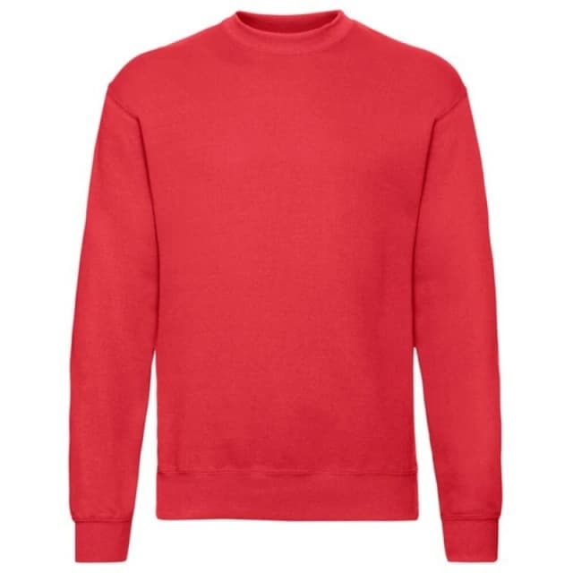 Fruit Of The Loom Fruit of the Loom Men Classic 80 20 Set-in Sweatshirt in Red Size: Small Red S Male 5063470950959