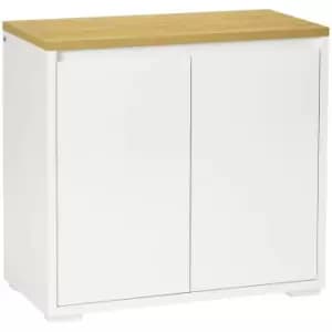 HOMCOM Kitchen Sideboard, Storage Cabinet with Double Doors and Adjustable Shelf for Living Room, Entryway, White