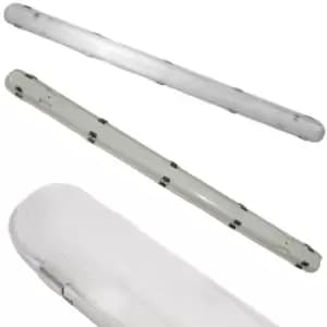 2x IP65 LED Batten Light Fitting 4FT 24W 2400lm 4000K Non Corrosive Warehouse