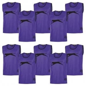 Slazenger 10 Pack Mesh Hi Viz Training Bibs Youths - Purple