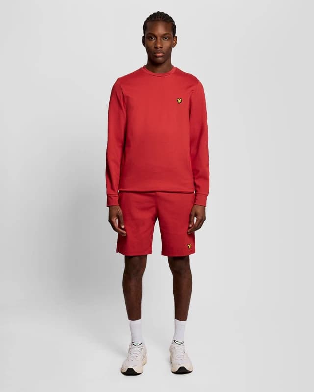 Lyle & Scott Mens Sports Lightweight Sweat Shorts in Red