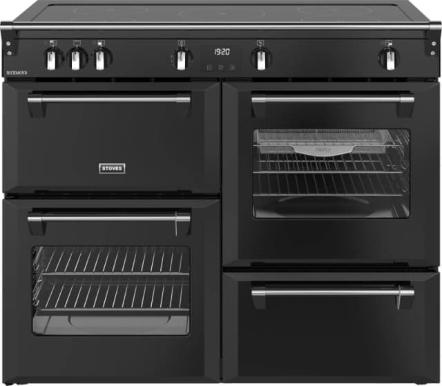 Stoves Richmond 110Ei TCH 110cm Electric Range Cooker with Induction Hob - Black - A/A/A Rated
