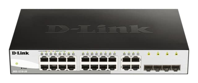 D-Link DGS-1210-20 Managed L2 Gigabit Ethernet (10/100/1000) 1U Black