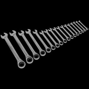 Siegen S01156 17 Piece Combination Ratchet Spanner Set Metric
