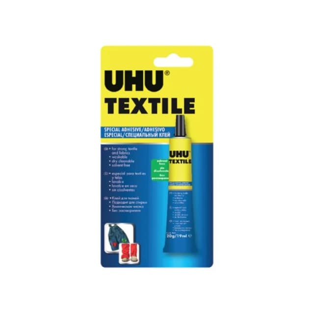 UHU UHU 064662 Fabric Glue 19ml Blister Card 3-64662 3-64662