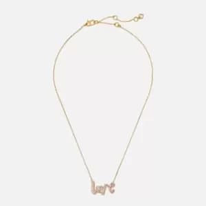 Kate Spade New York Womens Say Yes Love Pendant - Pink/Gold