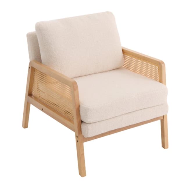 Kabinet UK Cushioned Wood Armchair White unisex One size