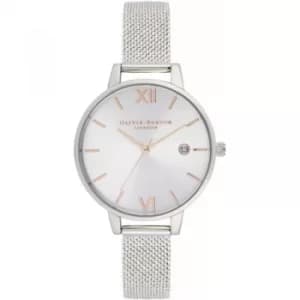 Ladies Olivia Burton Sunray Demi Dial Watch with Boucle Mesh Watch