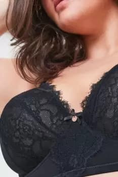 Lace & Logo Underwired Longline Bra