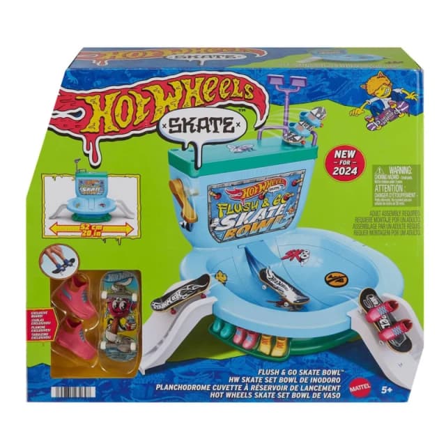 Hot Wheels Hot Wheels Skate Flush & Go Skate Bowl Playset