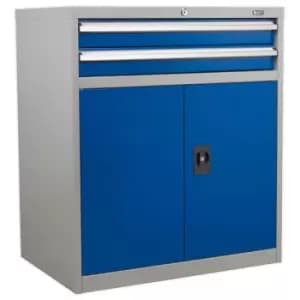 Sealey API8810 Industrial Cabinet 2 Drawer & 1 Shelf Double Locker