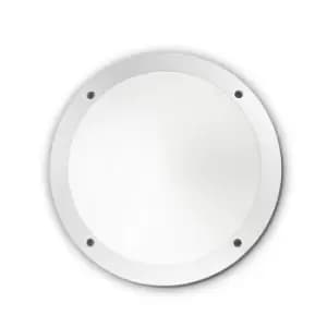 Lucia LED 1 Light Diffuser Outdoor Flush Ceiling Wall Light White IP66 E27