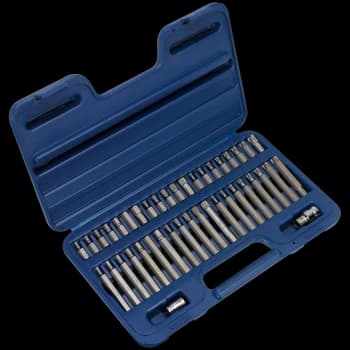 Sealey AK219 42 Piece TRX-Star Spline Hex Bit and Driver Set
