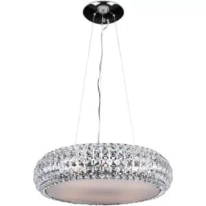 Crystal Science Pendant Ceiling Light Chrome