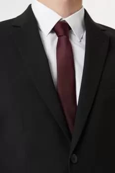 Mens Slim Burgundy Tie