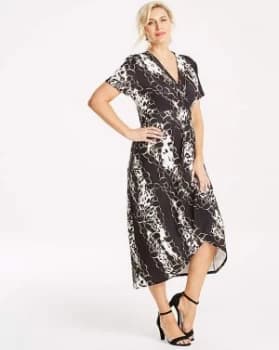 Quiz Curve Multi Print Dress