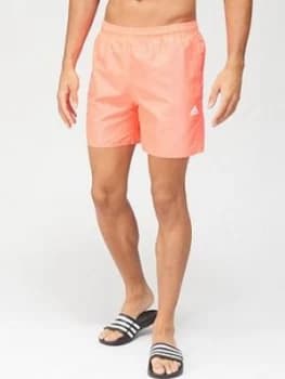 adidas Solid Swim Shorts - Pink, Size 46, Men