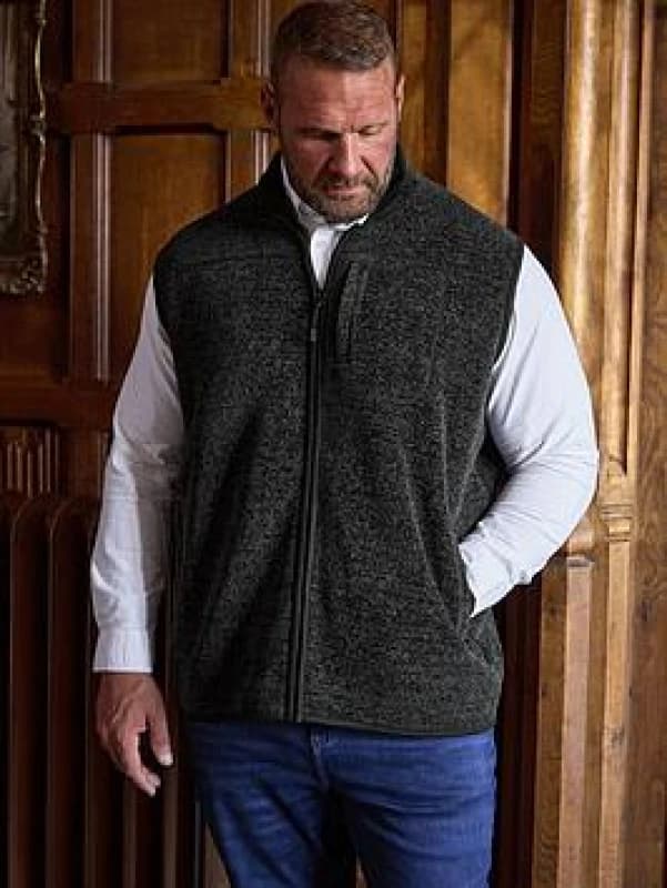 BadRhino BadRhino Men Fleece Pocket Gilet in Charcoal Size: X-Large Charcoal XL Male 5063589339959