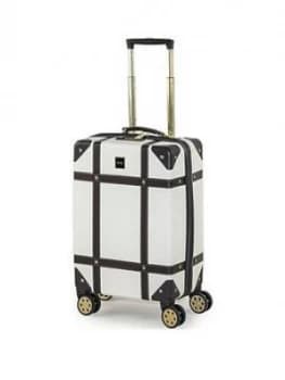 Rock Luggage Vintage PY98801 8 Wheel Carry On Cream Suitcase
