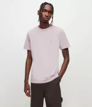 AllSaints Mens Ossage Crew T-Shirt, Ground Lilac, Size: M