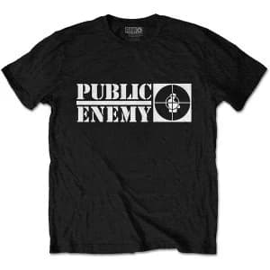 Public Enemy - Crosshairs Logo Unisex Large T-Shirt - Black