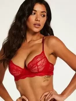 Hunkemoller Isabelle Underwired Bra, Red, Size 32C, Women