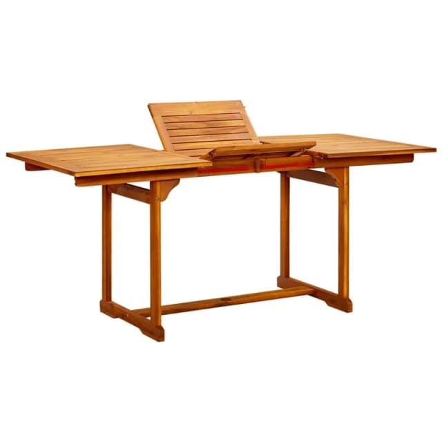 VIDAXL Garden Dining Table (120-170)x80x75cm Solid Acacia Wood Vidaxl 8720286642191