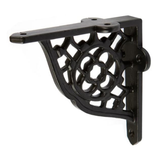 Hammer and Tongs Hammer & Tongs Honeycomb Iron Shelf Bracket - D100mm - Black