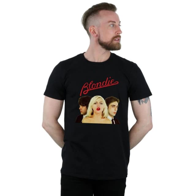 Blondie Blondie Men Band Trio T-Shirt in Black Size: Small Black S Male 5059114073078