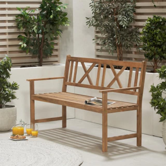 Pacific Pacific Cambridge 3 Seater Wooden Garden Bench - Natural